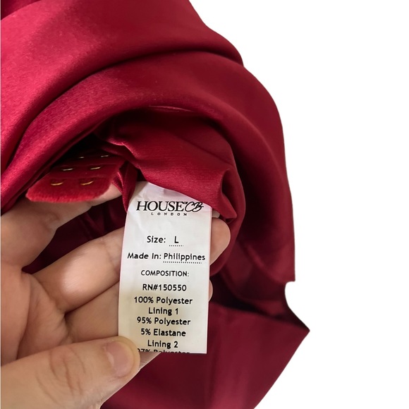 COPY - House of CB Anja Satin Corset Red Midi Dress - Picture 12 of 16